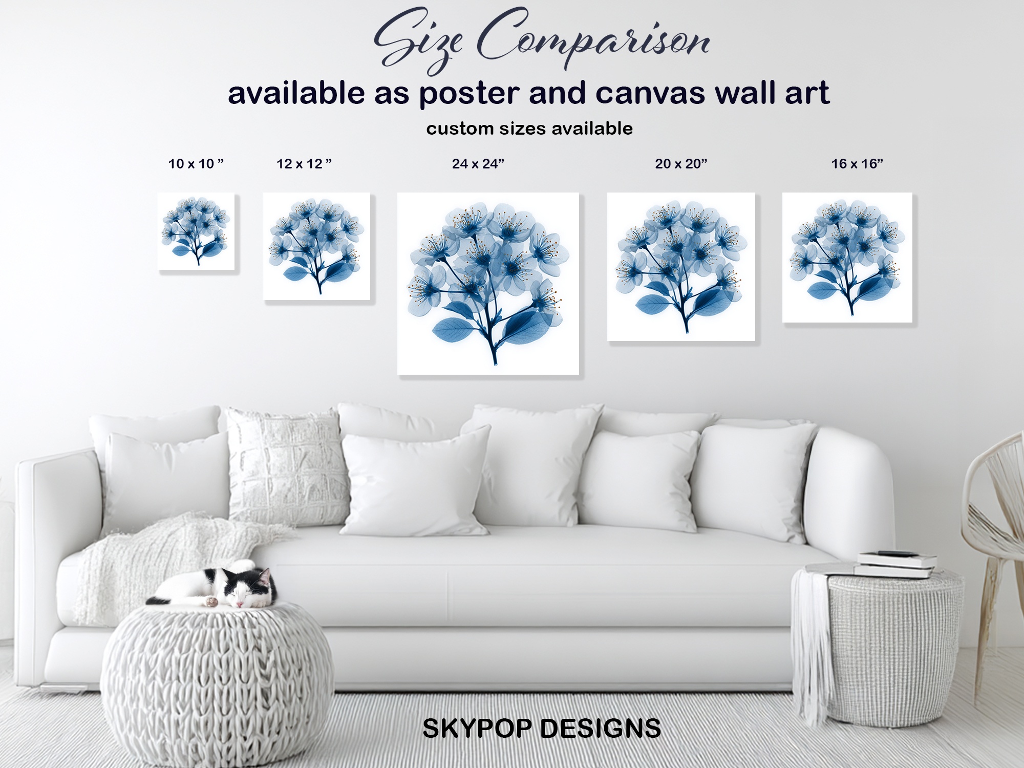 7.jpg Blue Cherry Blossom Art