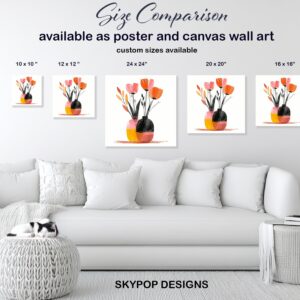 Vibrant Tulip Vase Art