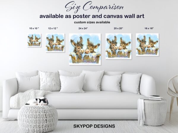 Donkey Friends Winter Art