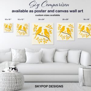 Golden Bird Branch Art