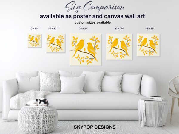 Golden Bird Branch Art