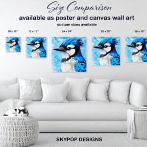 Blue Jay Portrait Art