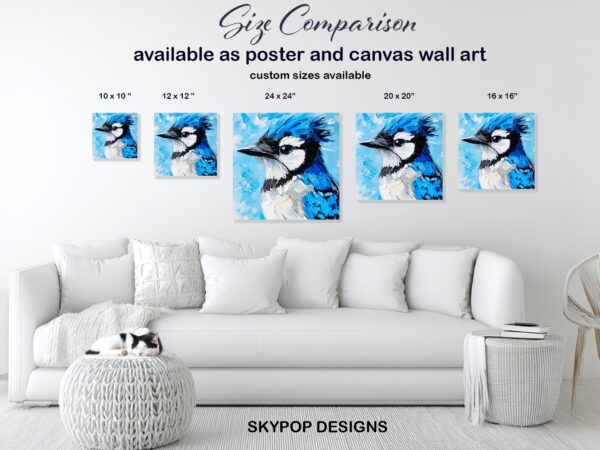 Blue Jay Portrait Art