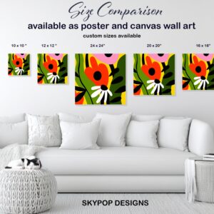 Vibrant Geometric Floral Art