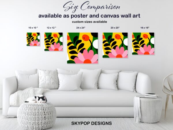 Vibrant Botanical Shapes Art