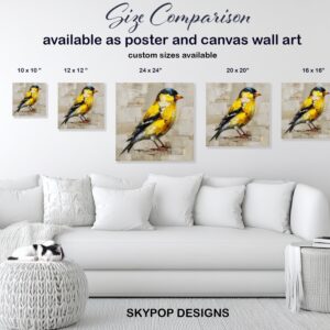 Yellow Goldfinch Art