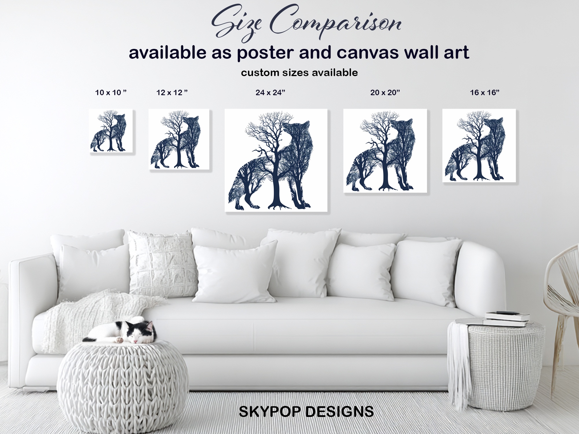 7.jpg Wolf Tree Silhouette Art