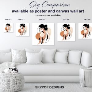 Elegant Profile Line Art
