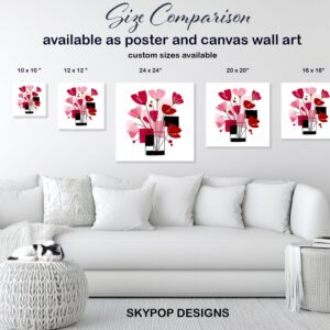 Modern Poppy Bouquet Art