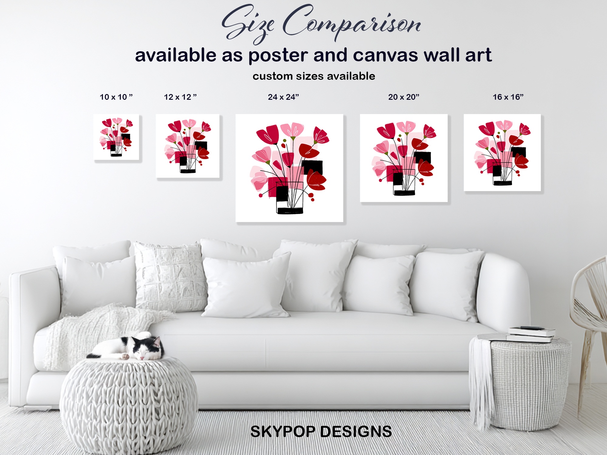 7.jpg Modern Poppy Bouquet Art