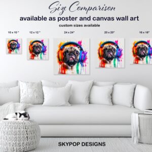 Colorful Pug Art