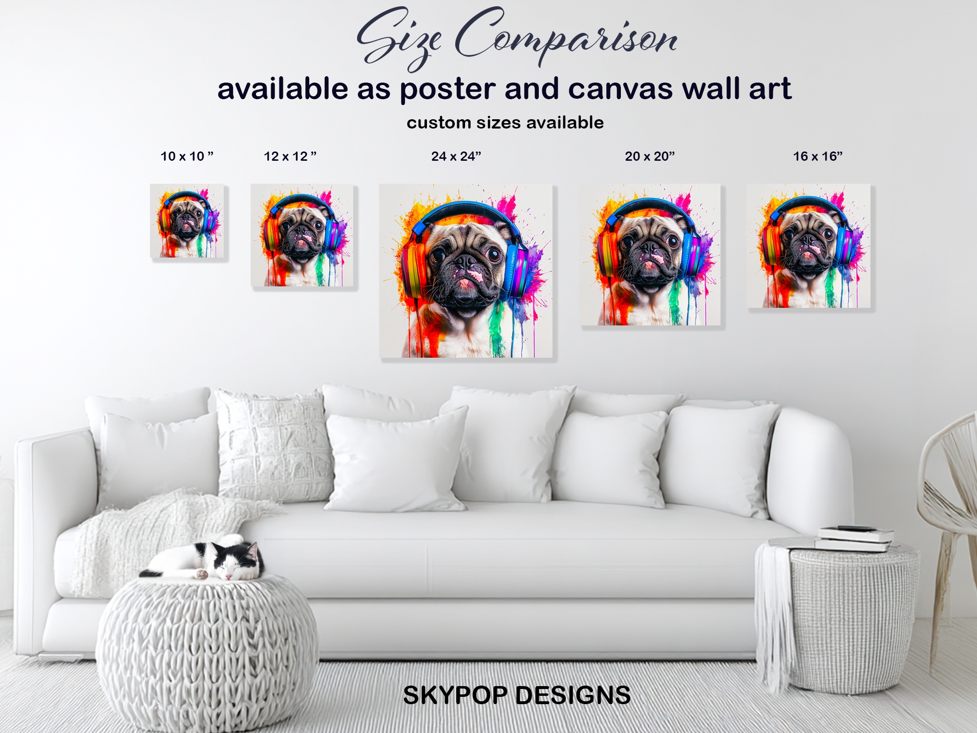 7.jpg Colorful Pug Art