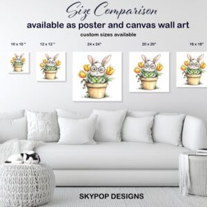 Bunny Flower Pot Art