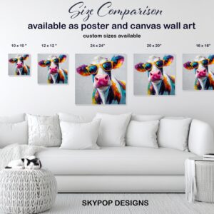 Colorful Cow Art