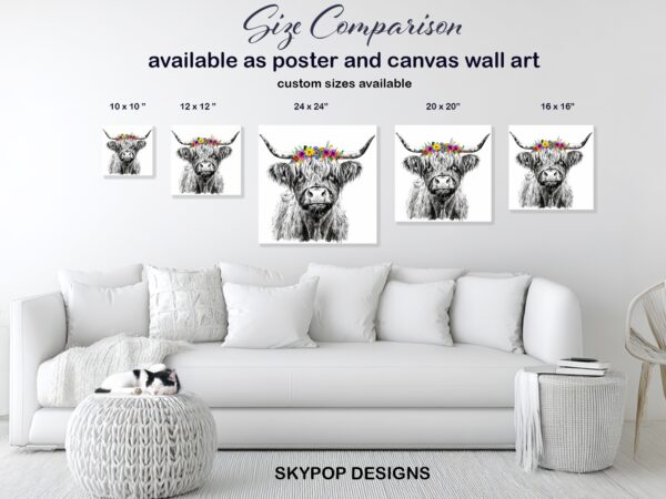Highland Cow Art