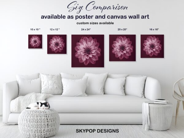 Pink Dahlia Bloom Art