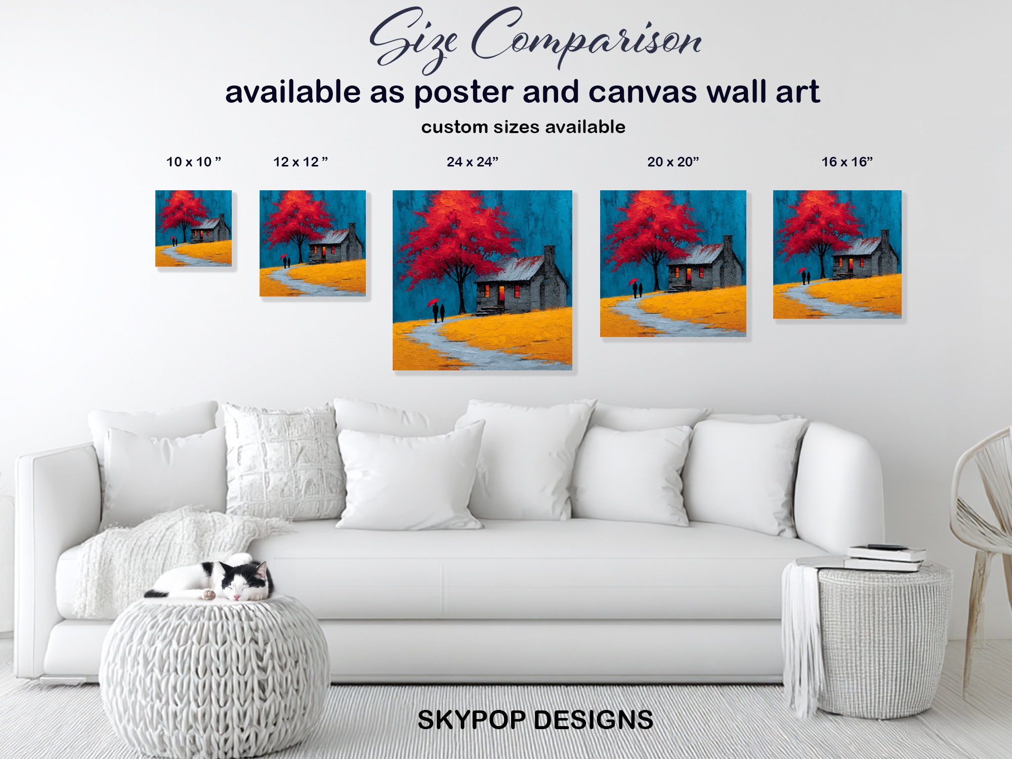7.jpg Vibrant Red Tree House Art