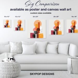 Geometric Sunset Art