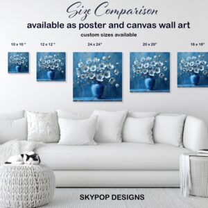 Blue Floral Vase Art