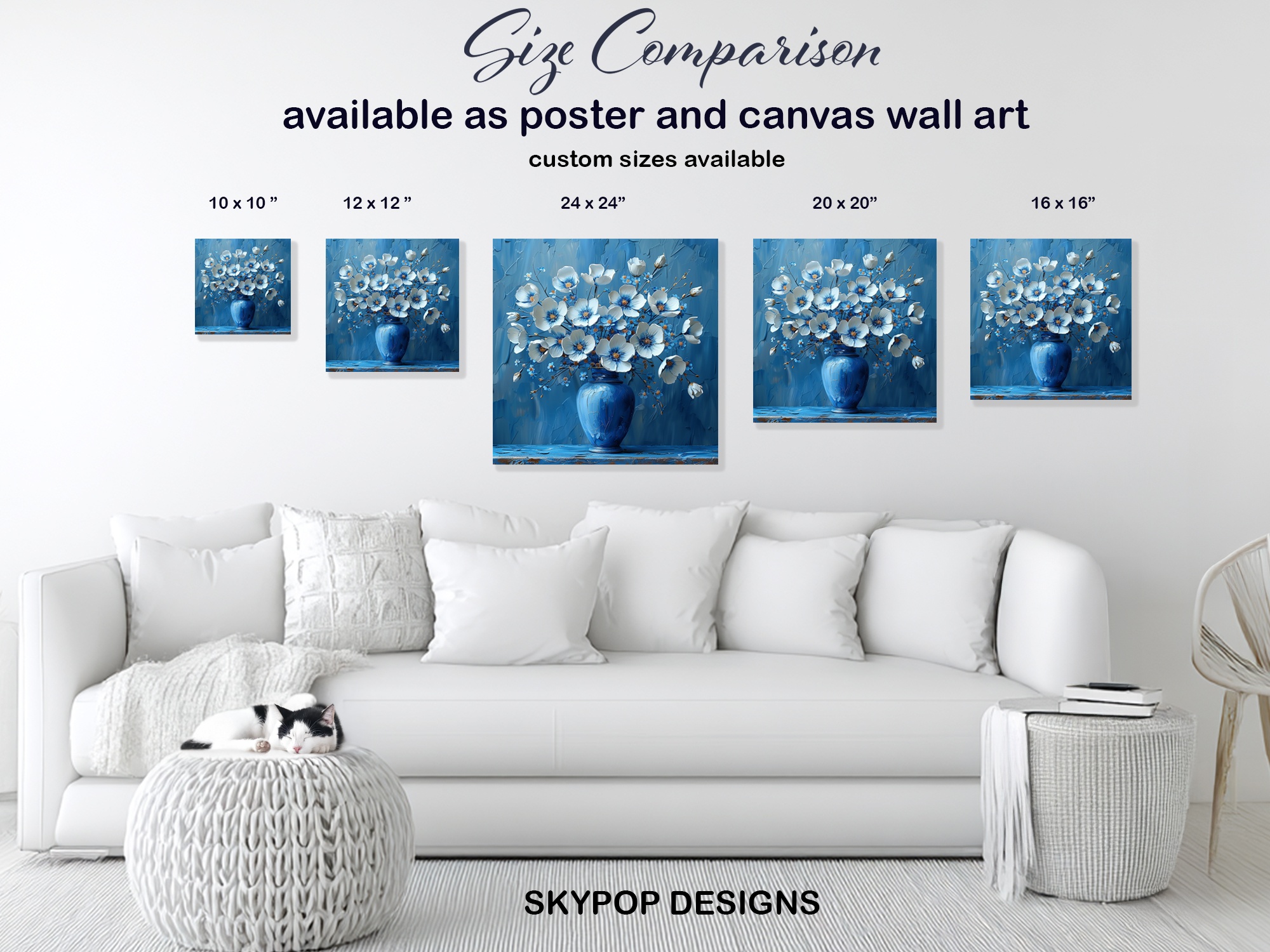 7.jpg Blue Floral Vase Art