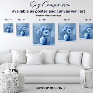 Blue Poppy Vase Art