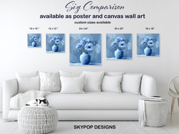 Blue Poppy Vase Art