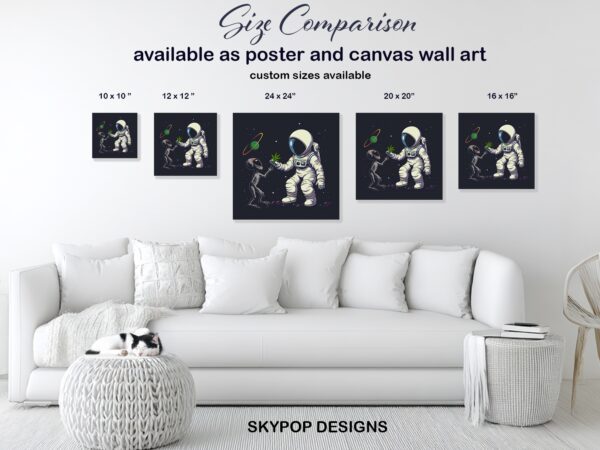 Astronaut Alien Encounter Art