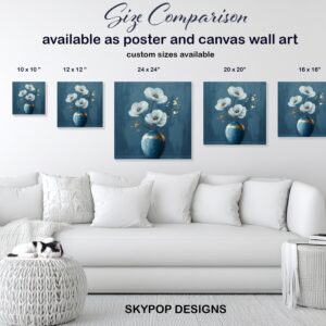 Elegant White Poppy Art