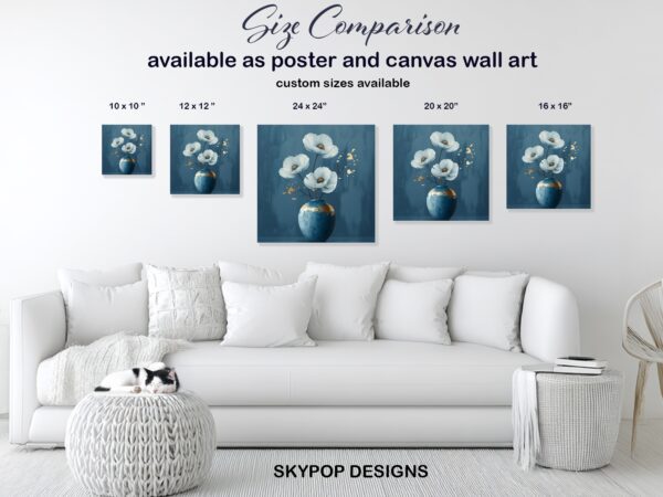 Elegant White Poppy Art