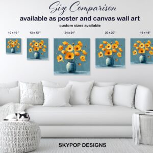 Yellow Poppy Bouquet Art