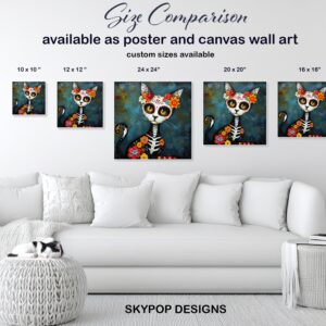Day of the Dead Cat Art