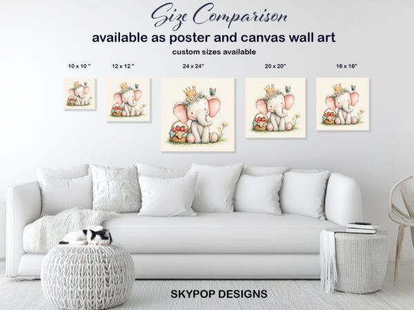 Baby Elephant Princess Art