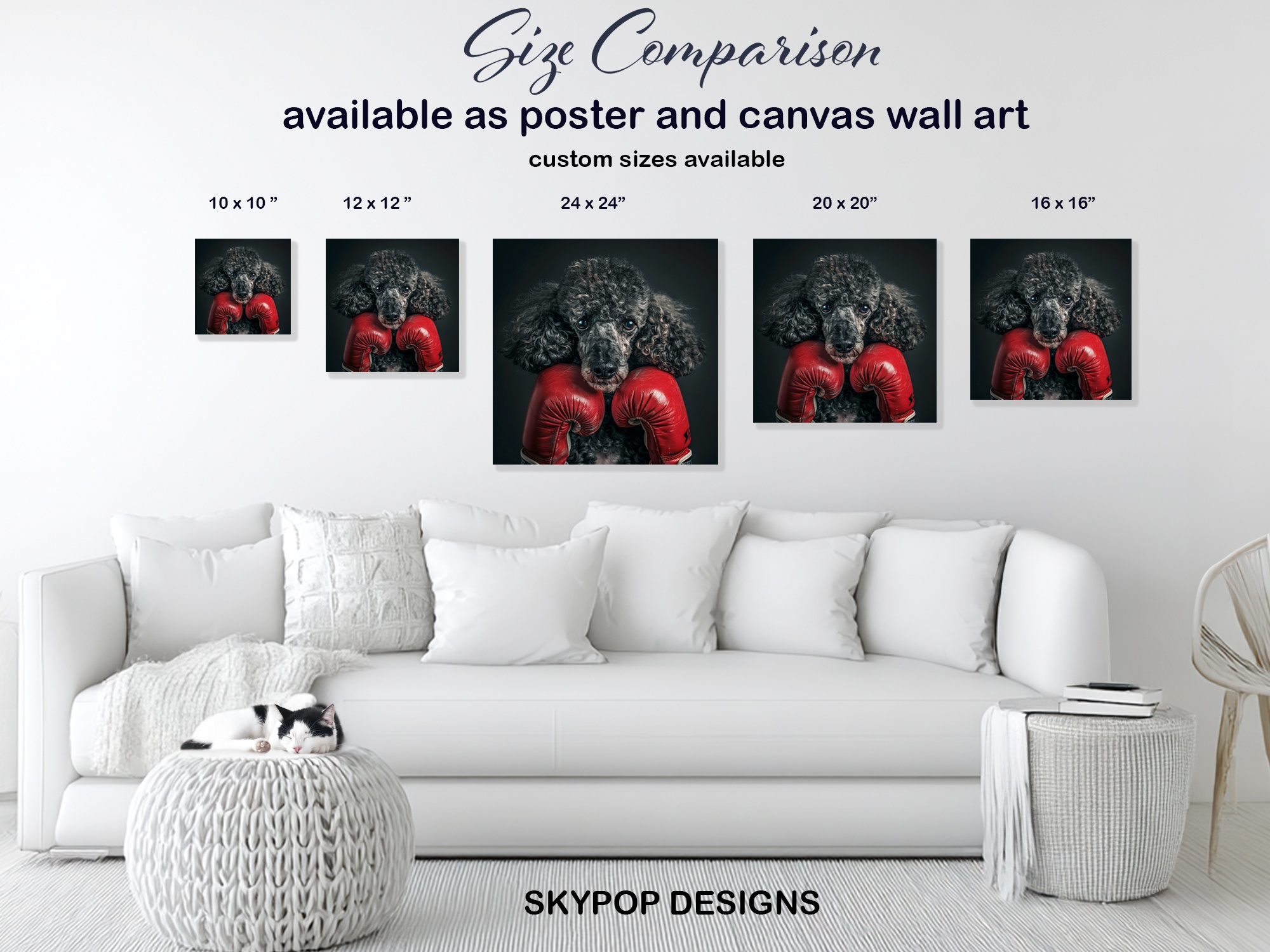 7.jpg Boxing Poodle Art