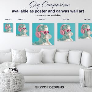 Classical Bust Headphones Art