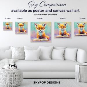 Fox Reading Glasses Art