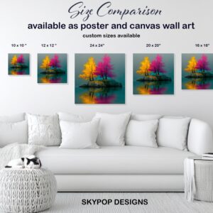 Colorful Island Trees Art