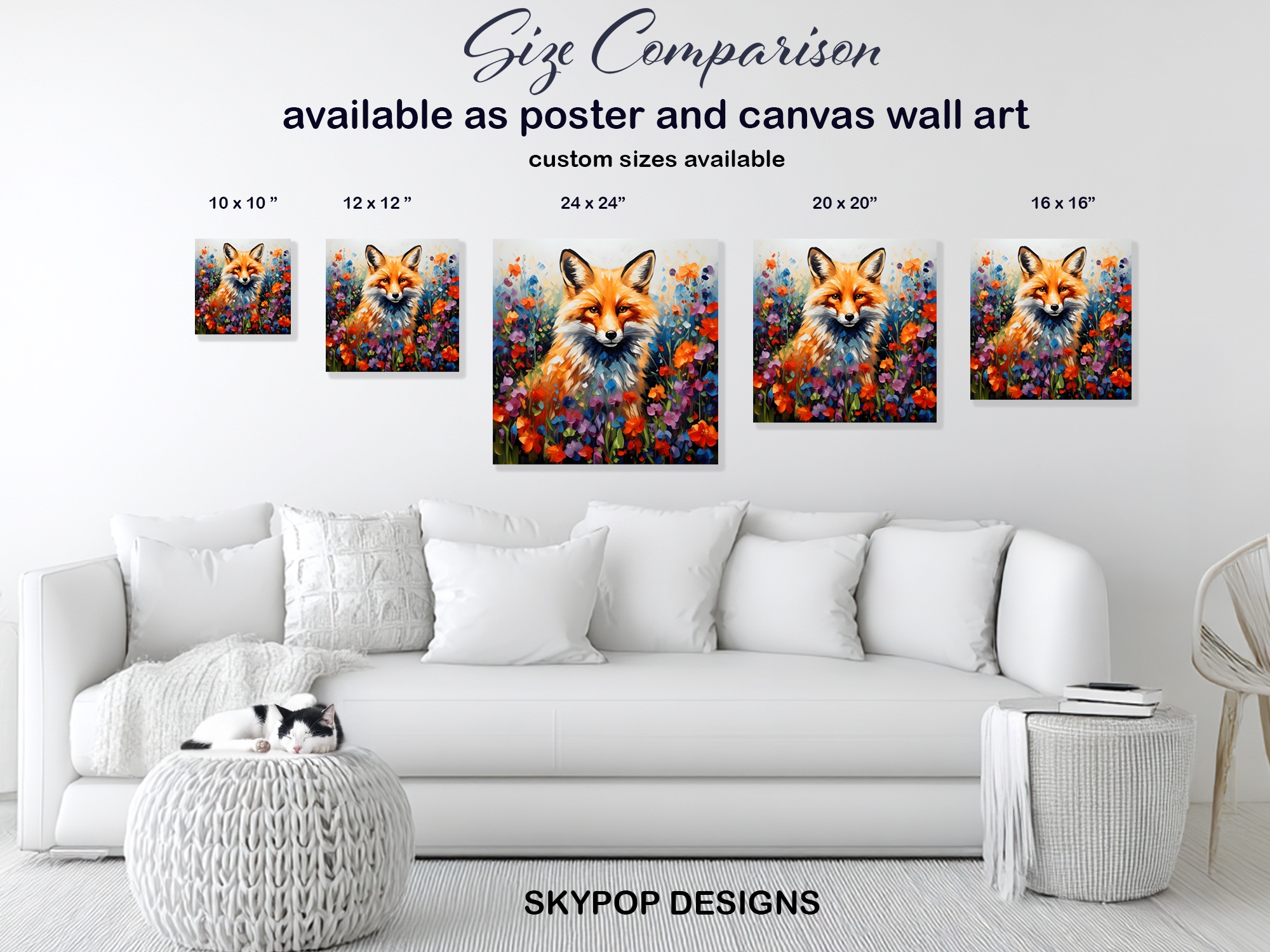 7.jpg Fox Flowers Art
