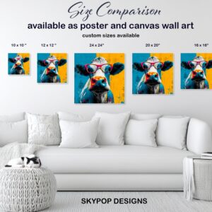 Colorful Cow Art