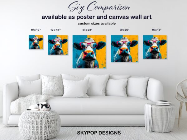 Colorful Cow Art