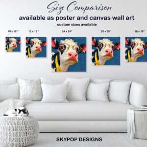 Cow with Glasses Art