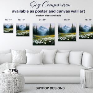 Mountain Daisy Meadow Art