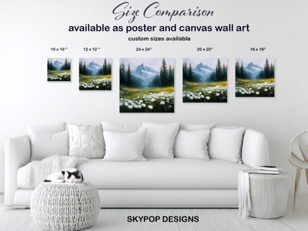 Mountain Daisy Meadow Art