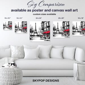Parisian Cafe Eiffel Tower Art