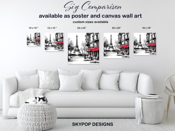 Parisian Cafe Eiffel Tower Art