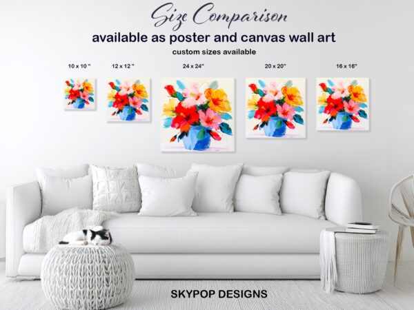 Tropical Hibiscus Bouquet Art