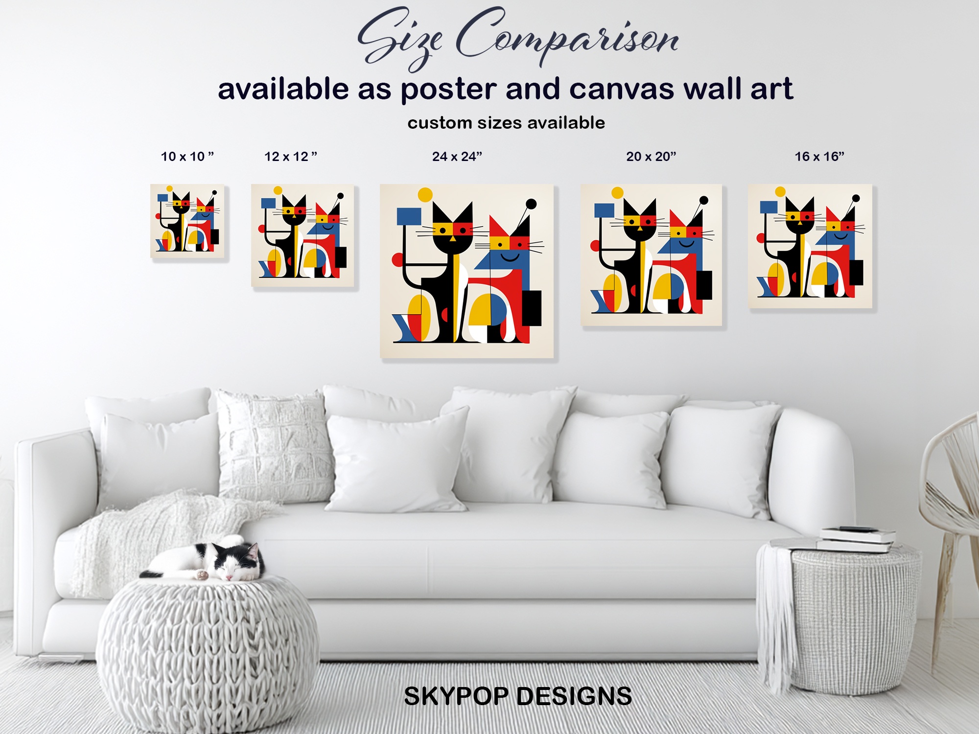 7.jpg Geometric Cat Art