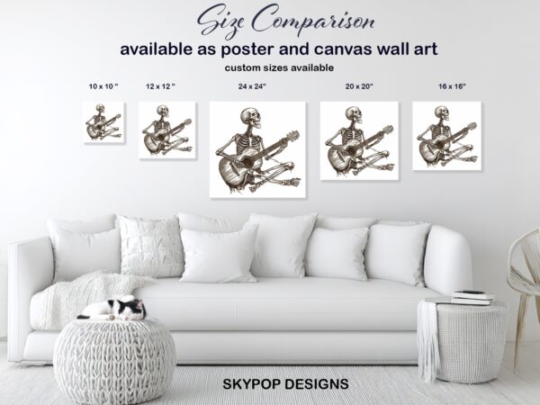 Skeleton Guitarist Art