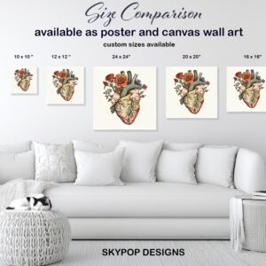 Blooming Heart Anatomy Art