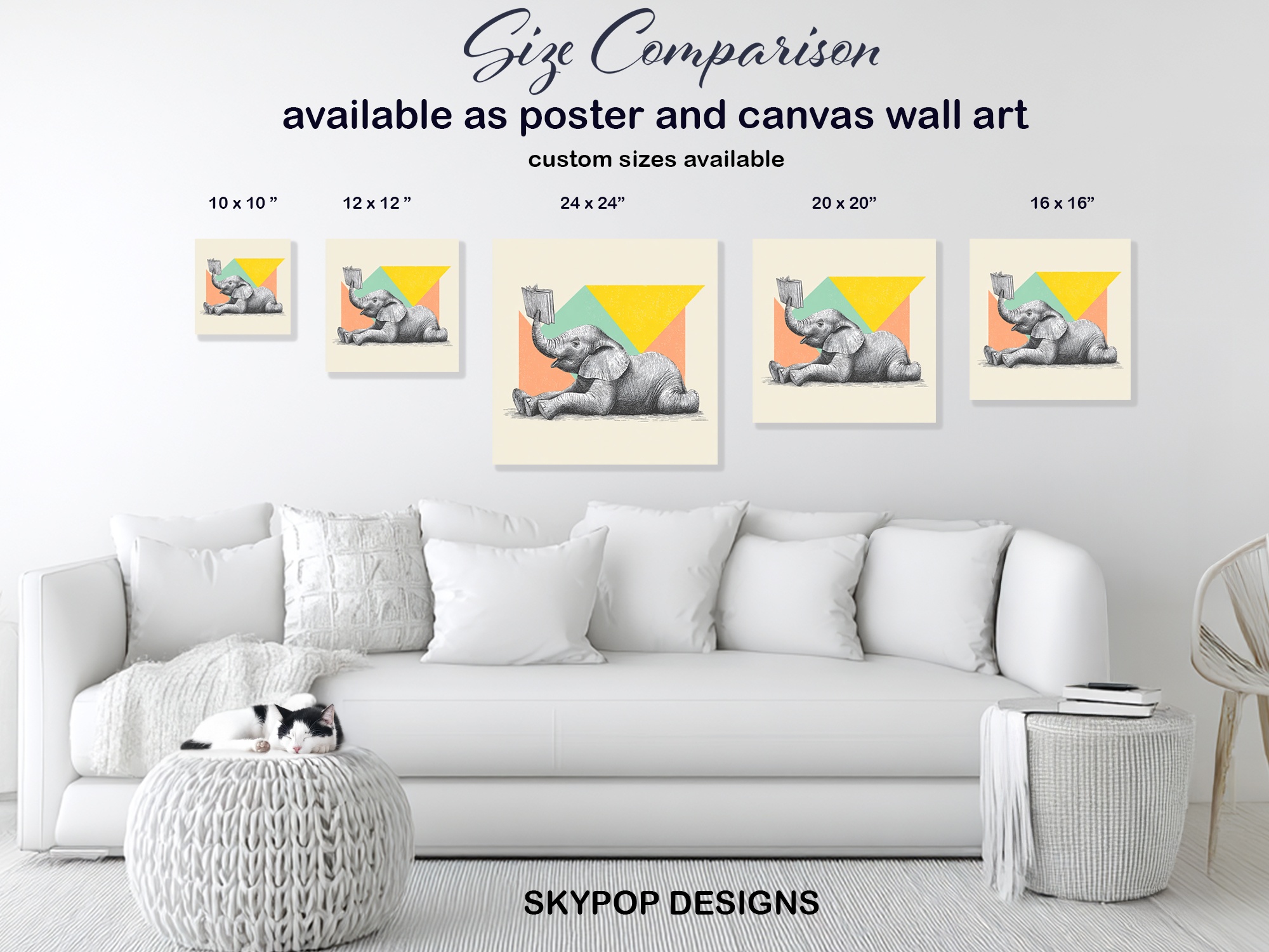 7.jpg Elephant Reading Art