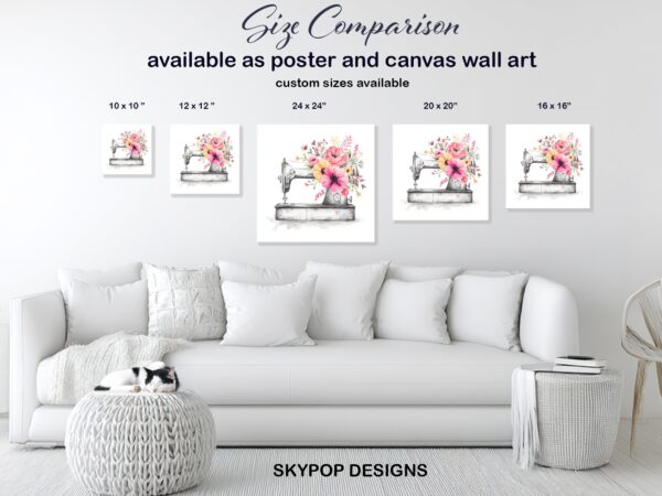 Blooming Sewing Machine Art